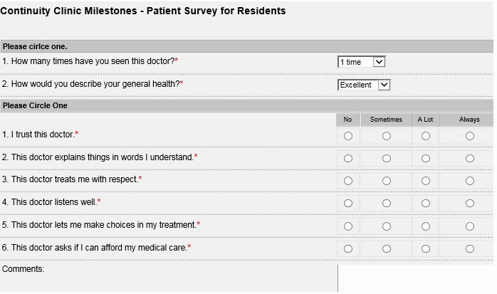 Patient Survey form Best Of forms for Continuity Clinic