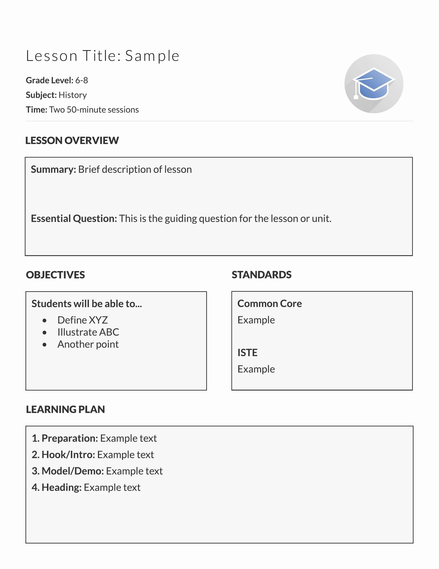 Patient Teaching Plan Examples Unique 5 Free Lesson Plan Templates &amp; Examples Lucidpress