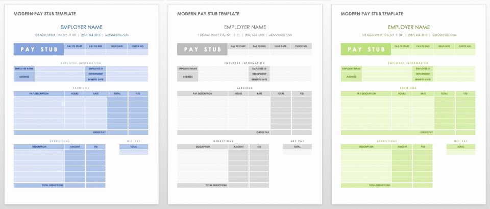 Pay Stub Template Word Elegant Free Pay Stub Templates