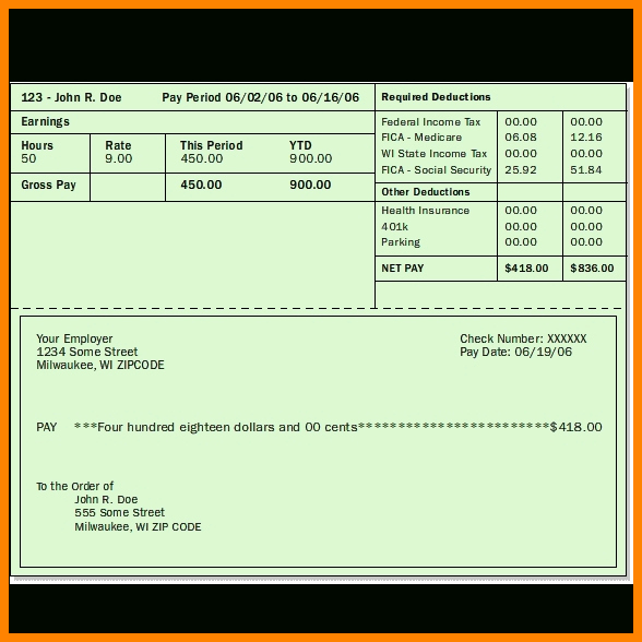 Pay Stub Template Word Lovely 6 Blank Pay Stub Template Word