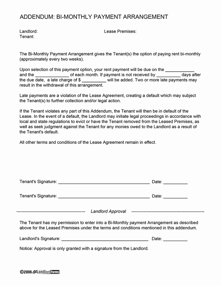 Payment Arrangement Template Beautiful Weekly Rental Agreement