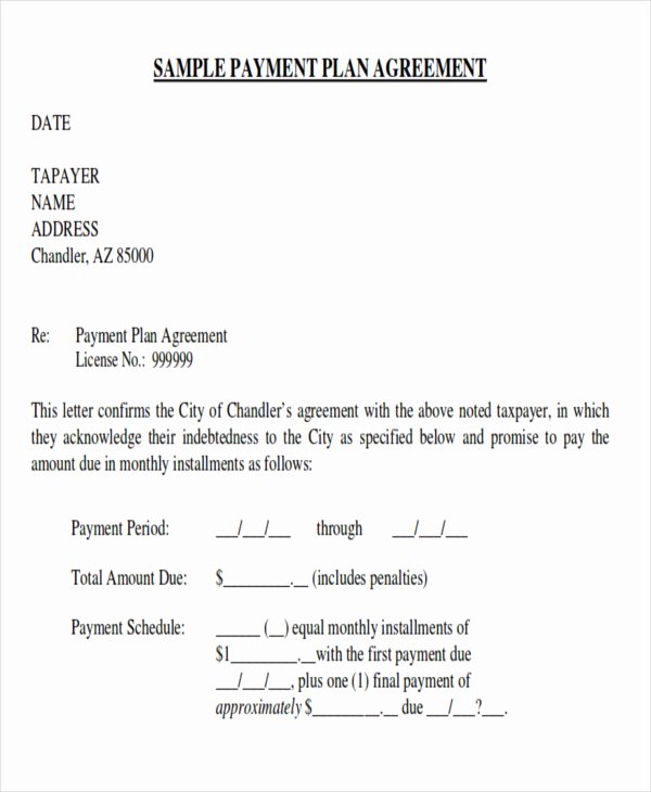Payment Arrangement Template Best Of Sample Payment Plan Agreement 10 Examples In Word Pdf