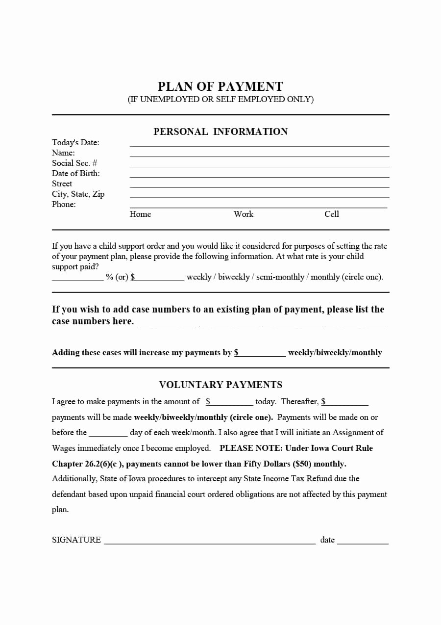 Payment Arrangement Template Unique Payment Agreement 40 Templates &amp; Contracts Template Lab