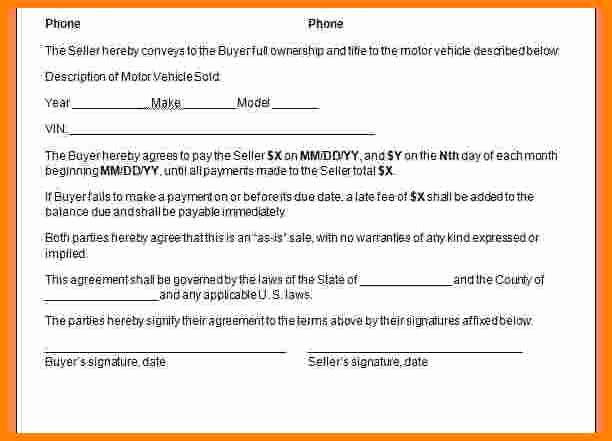 Payment Installment Agreement Template Beautiful 10 Take Over Car Payment Agreement form