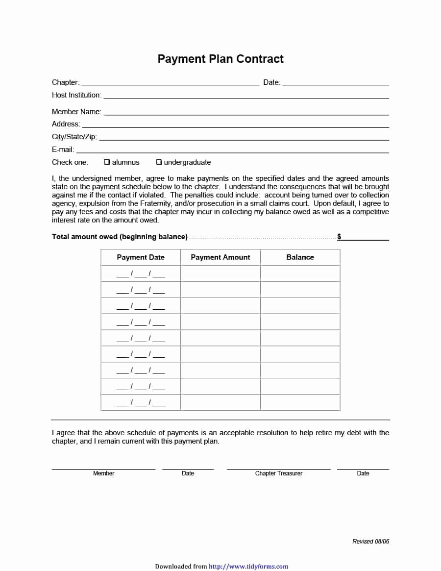 Payment Installment Agreement Template Best Of 33 Great Payment Plan Schedule Templates Template Archive