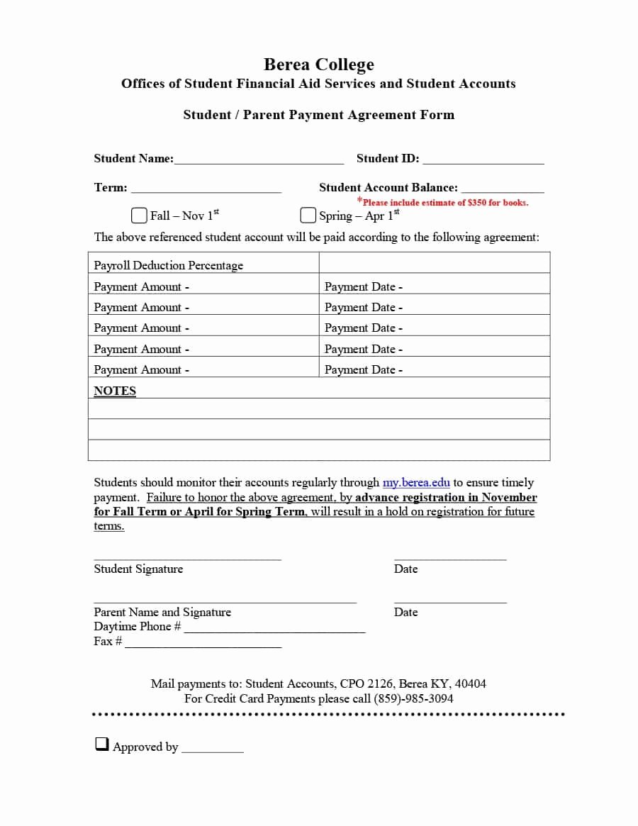 Payment Installment Agreement Template Elegant Payment Agreement 40 Templates &amp; Contracts Template Lab