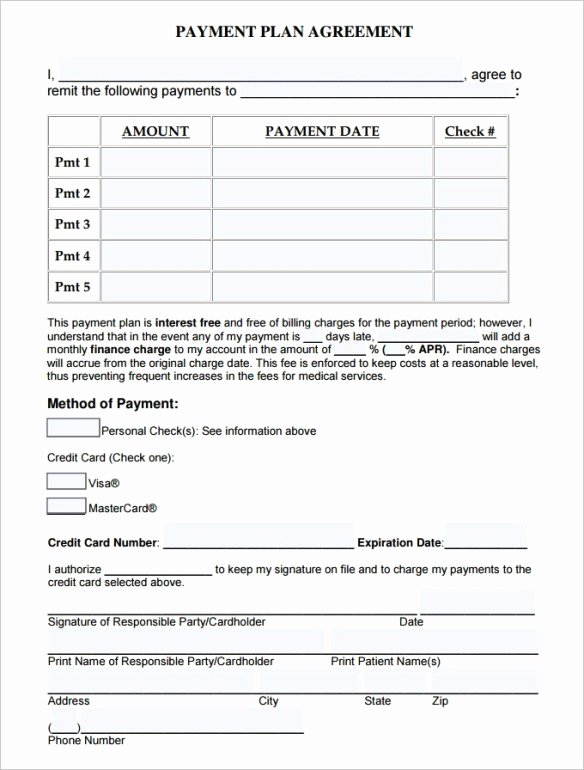 Payment Installment Agreement Template New Payment Plan Agreement Templates Word Excel Samples
