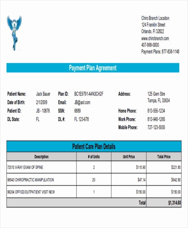 Payment Plan Agreement New Sample Payment Plan Agreement 10 Examples In Word Pdf