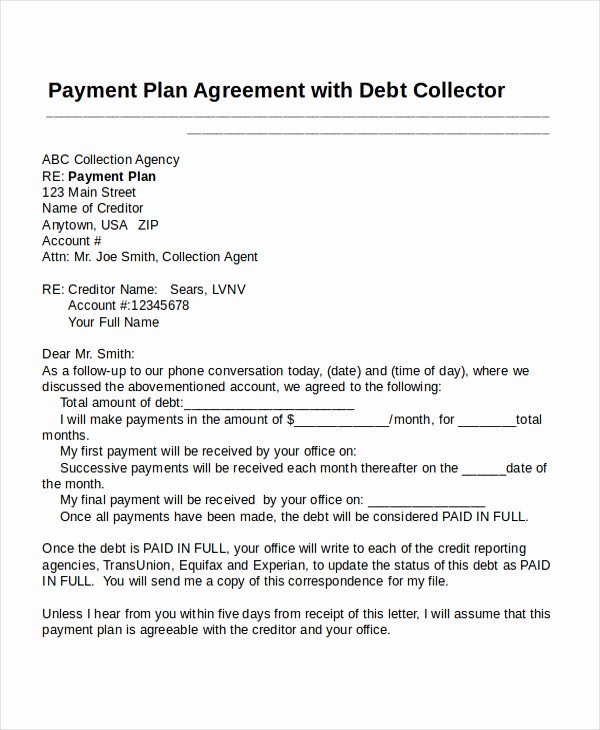 Payment Plan Agreement Template Elegant 22 Agreement Templates Free Sample Example format