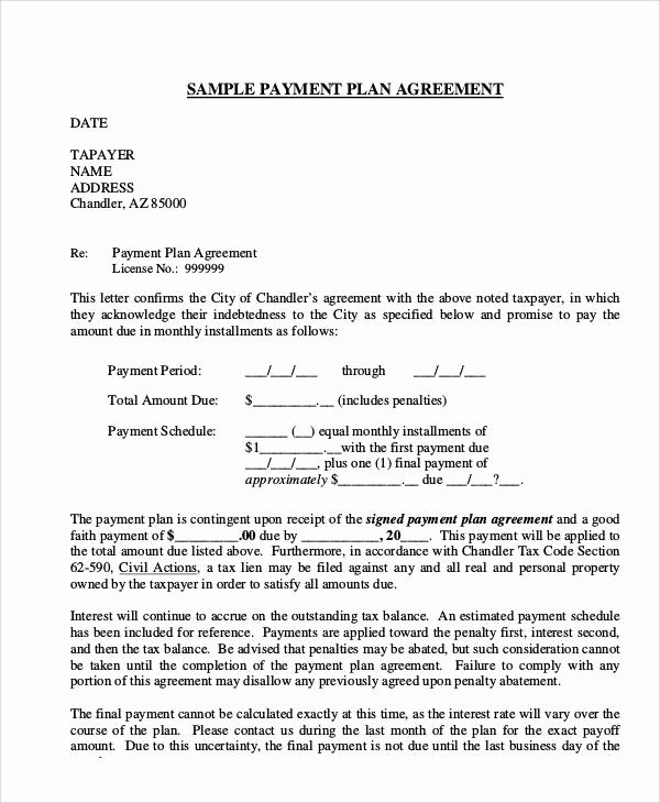 Payment Plan Agreement Template Elegant 38 Agreement Letter Examples Word Pdf