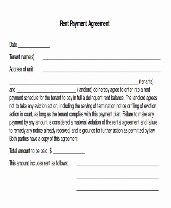 Payment Plan Agreement Template Unique Sample Payment Plan Agreement 10 Examples In Word Pdf