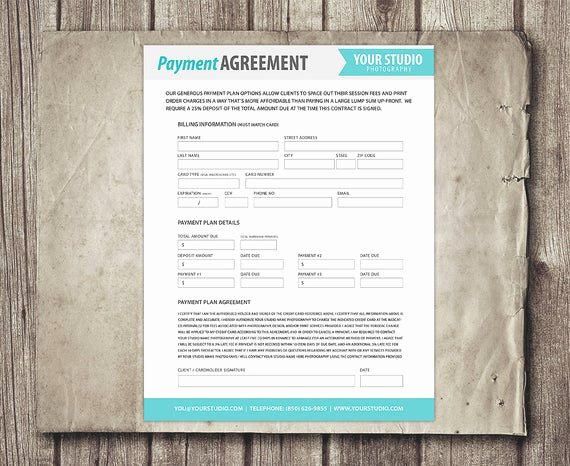 Payment Plan form Fresh Payment Plan Template Graphy Financial Contract Invoice