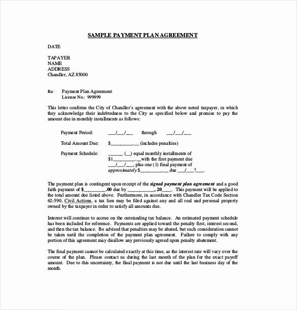 Payment Plan Letter Template New 22 Payment Agreement Templates Pdf Google Docs Pages