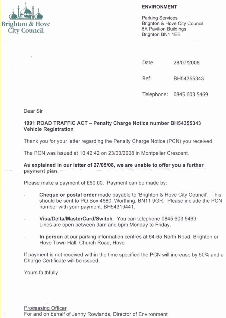 Payment Plan Letter Unique Pcn S Second Payment Plan Refused Fightback forums