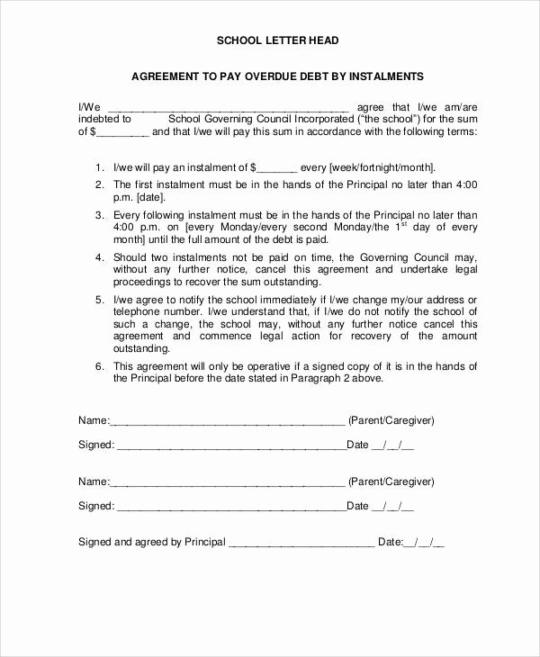 Payment Settlement Agreement Beautiful 38 Agreement Letter Examples Word Pdf