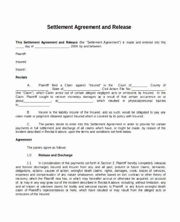 Payment Settlement Agreement Lovely 10 Payment Settlement Agreement Template Wuega