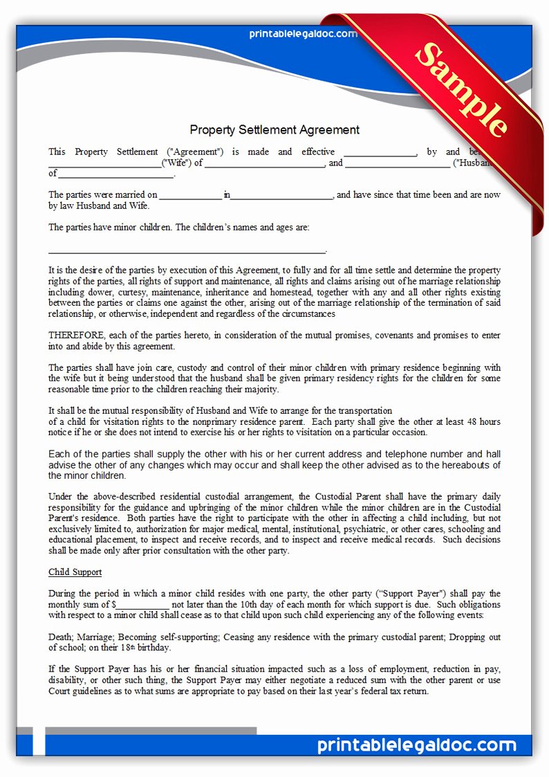 Payment Settlement Agreement Unique Free Printable Child Visitation Rights Viiolation Notice