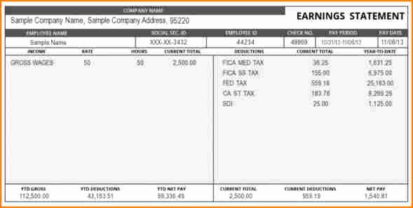 Payoff Statement Template Word Elegant 8 Pay Stub Template Word Document