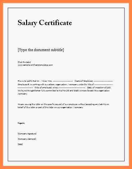 Payoff Statement Template Word Lovely 8 Salary Certificate Letter format Word