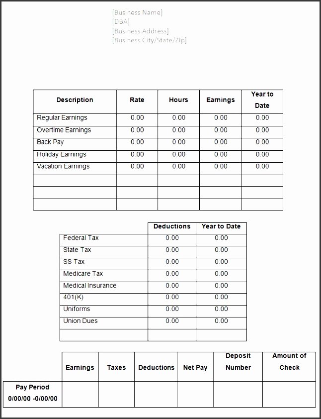 Payoff Statement Template Word Luxury 9 Pay Statement Template Sampletemplatess Sampletemplatess