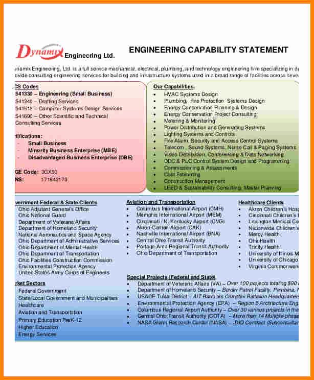 Payoff Statement Template Word Unique 5 Capability Statement Template Word