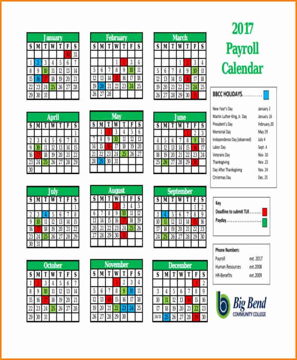 Payroll Calendar Template 2019 Beautiful 5 Semi Monthly Payroll Calendar