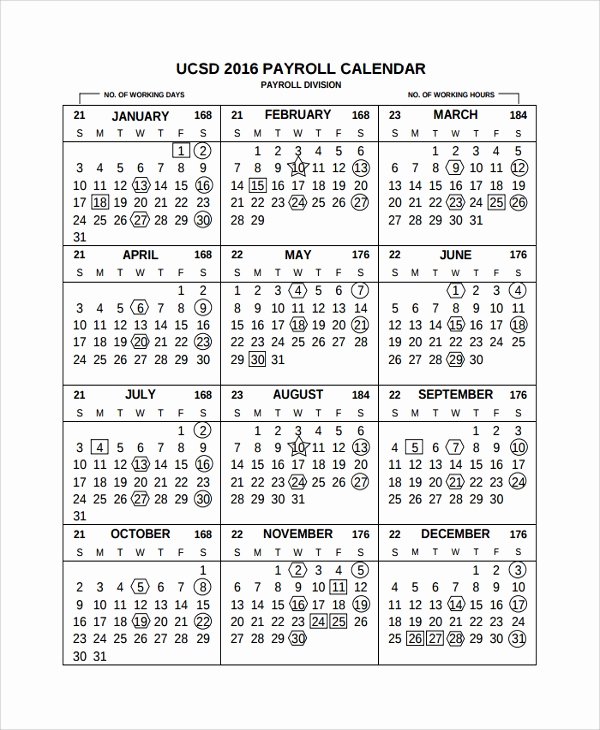 Payroll Calendar Template 2019 Unique 10 Payroll Calendar Templates