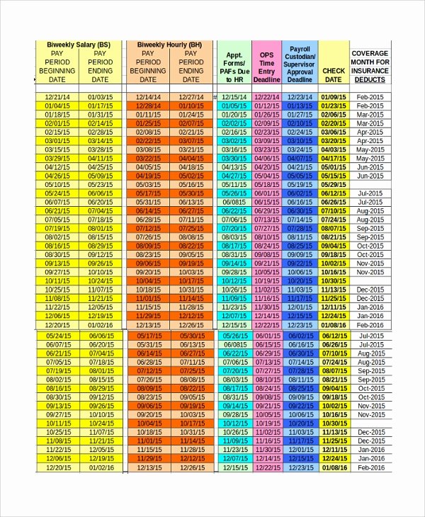 Payroll Calendar Template Fresh 10 Payroll Calendar Templates