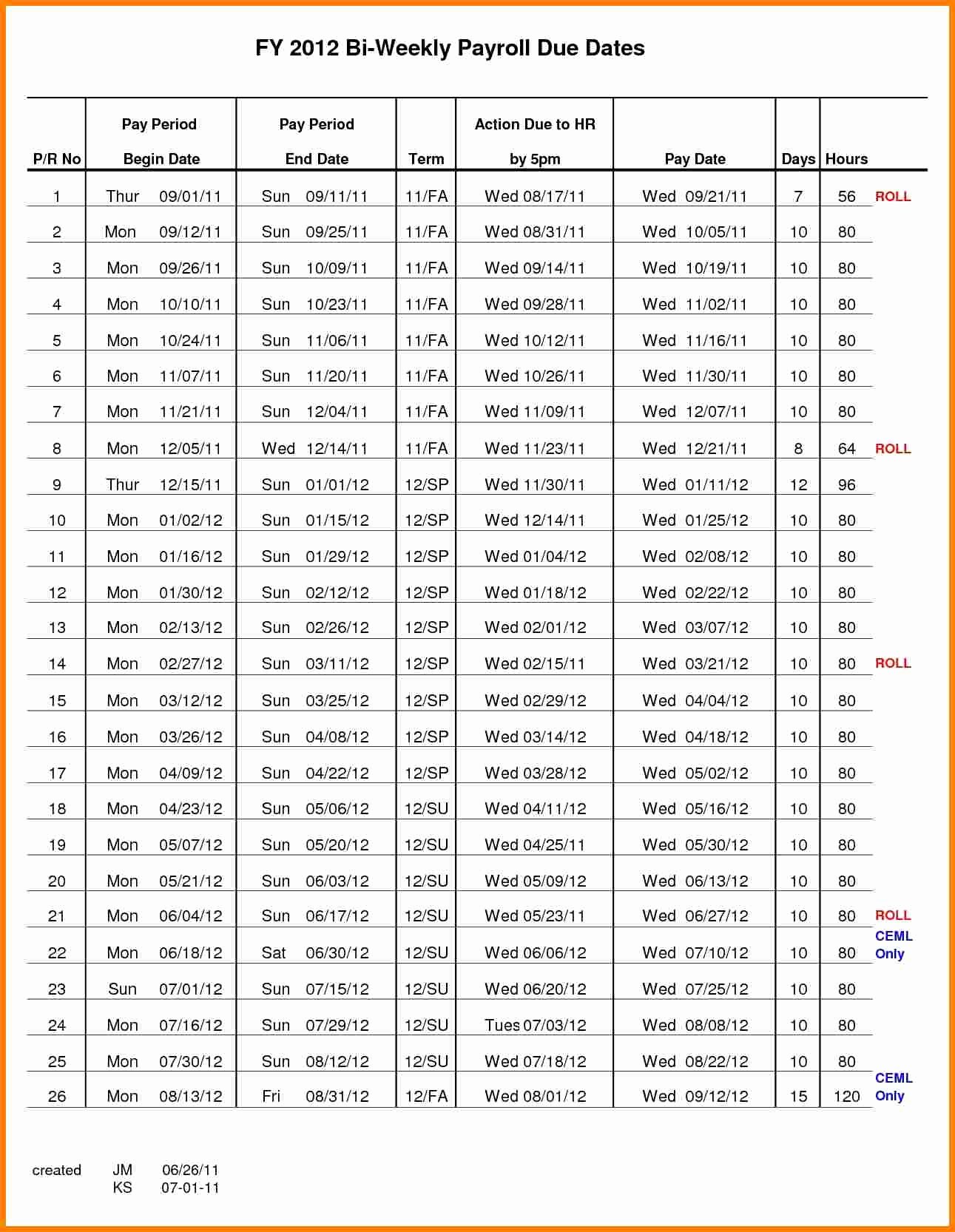 Payroll Calendar Template New 5 Payroll Calendar Template