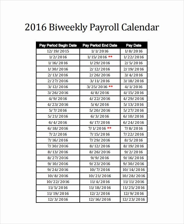 Payroll Calendar Templates Beautiful 10 Payroll Calendar Templates