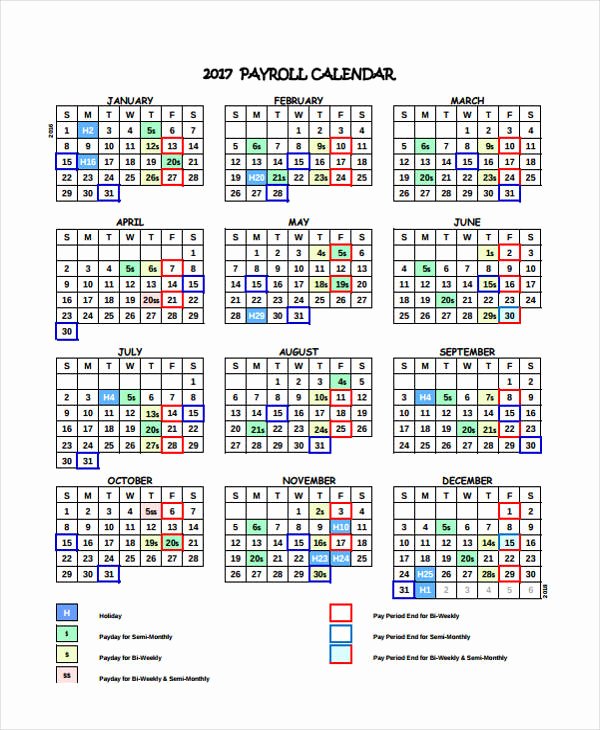 Payroll Calendar Templates Unique 7 Payroll Calendar Templates Sample Example