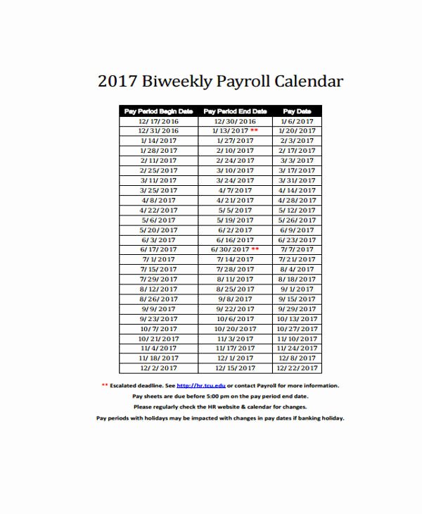 Payroll Calendar Templates Unique 7 Payroll Calendar Templates Sample Example