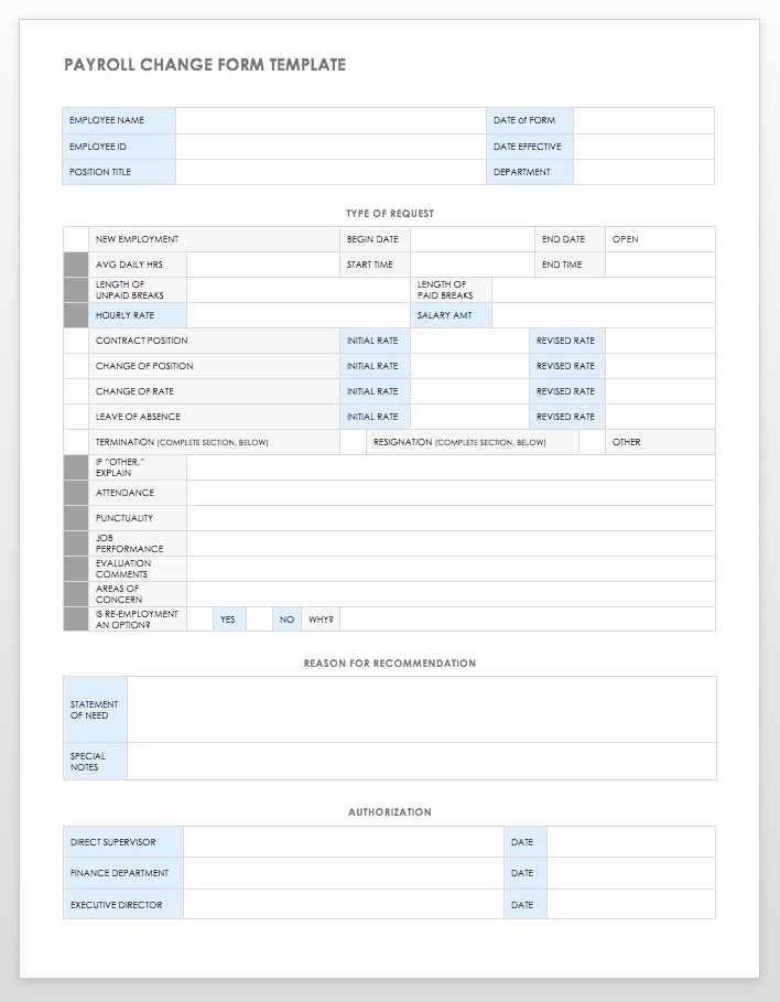 Payroll Deduction form Word Unique 15 Free Payroll Templates