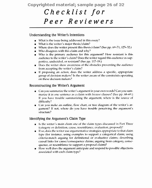 Peer Review Template Best Of Argumentative Essay Peer Review Worksheet Sign Up at Present