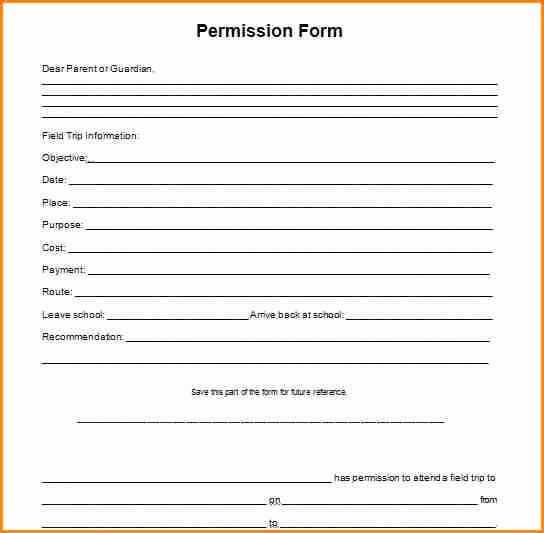 Permission Slip Lds Awesome 10 Printable Permission Slips