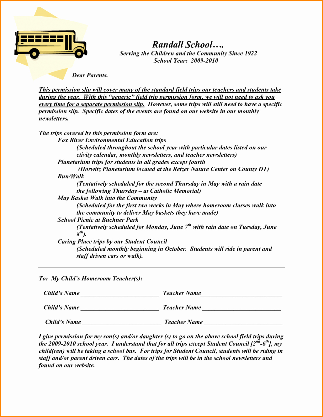 Permission Slip Lds Awesome 5 Field Trip Permission Slip Template