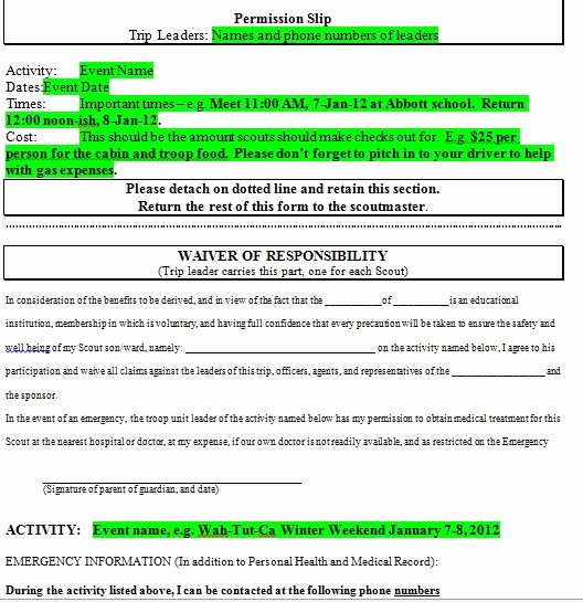 Permission Slip Lds Beautiful 35 Permission Slip Templates &amp; Field Trip forms