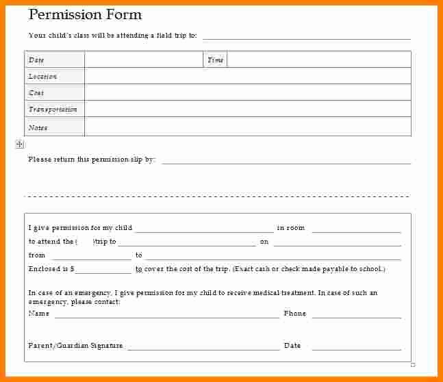 Permission Slip Lds Best Of 7 Generic Permission Slip