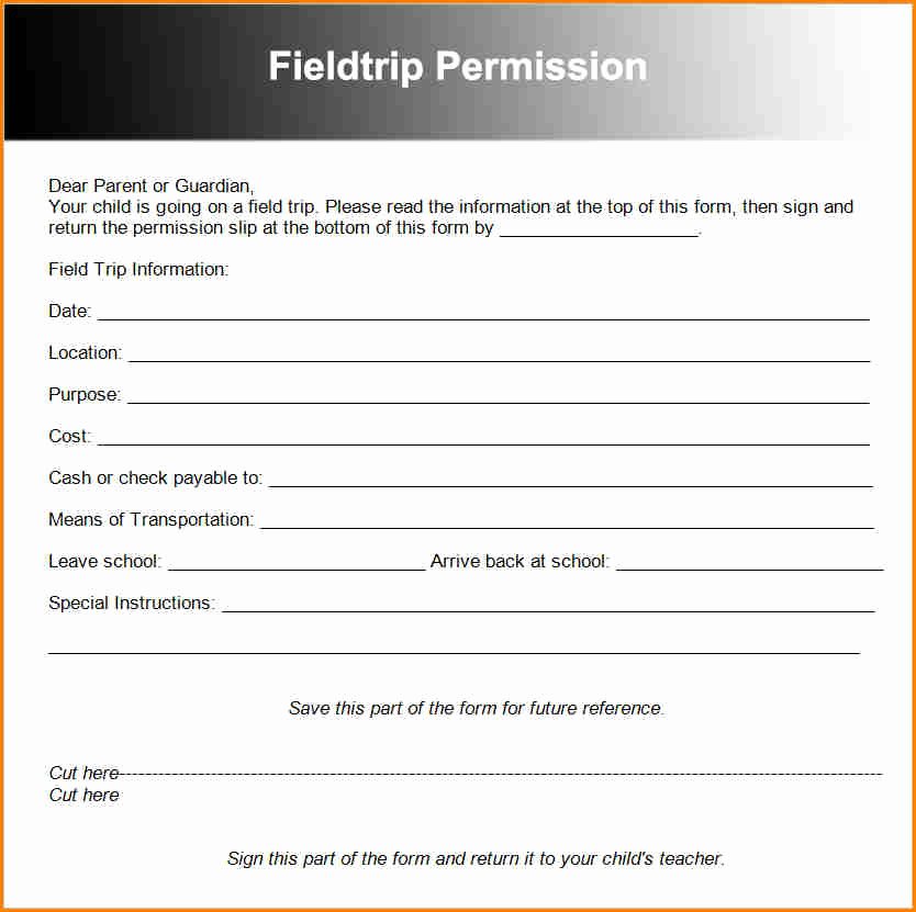 Permission Slip Lds Fresh 10 Permission Slips Templates