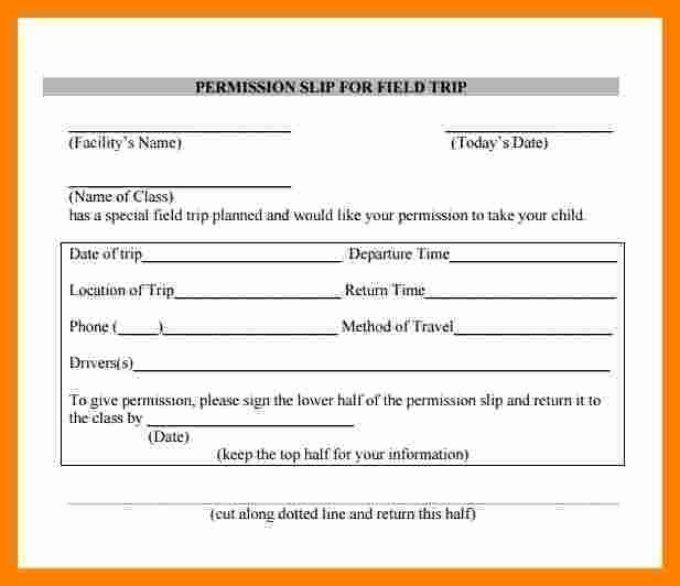 Permission Slip Lds Unique 7 Permission Slip for Trip