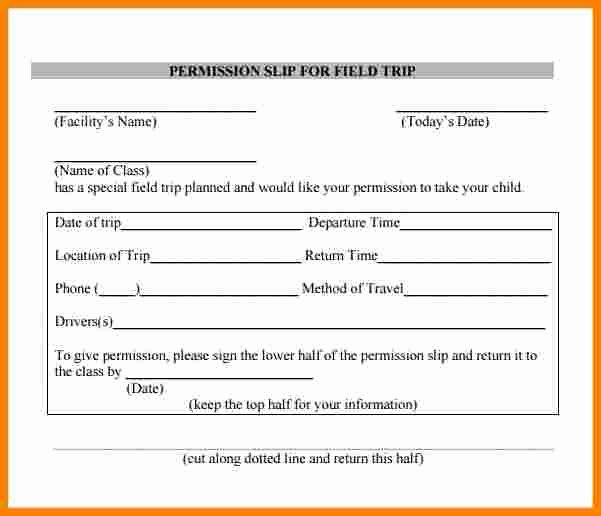 Permission Slips Lds Inspirational 8 Permission Slip for Field Trip