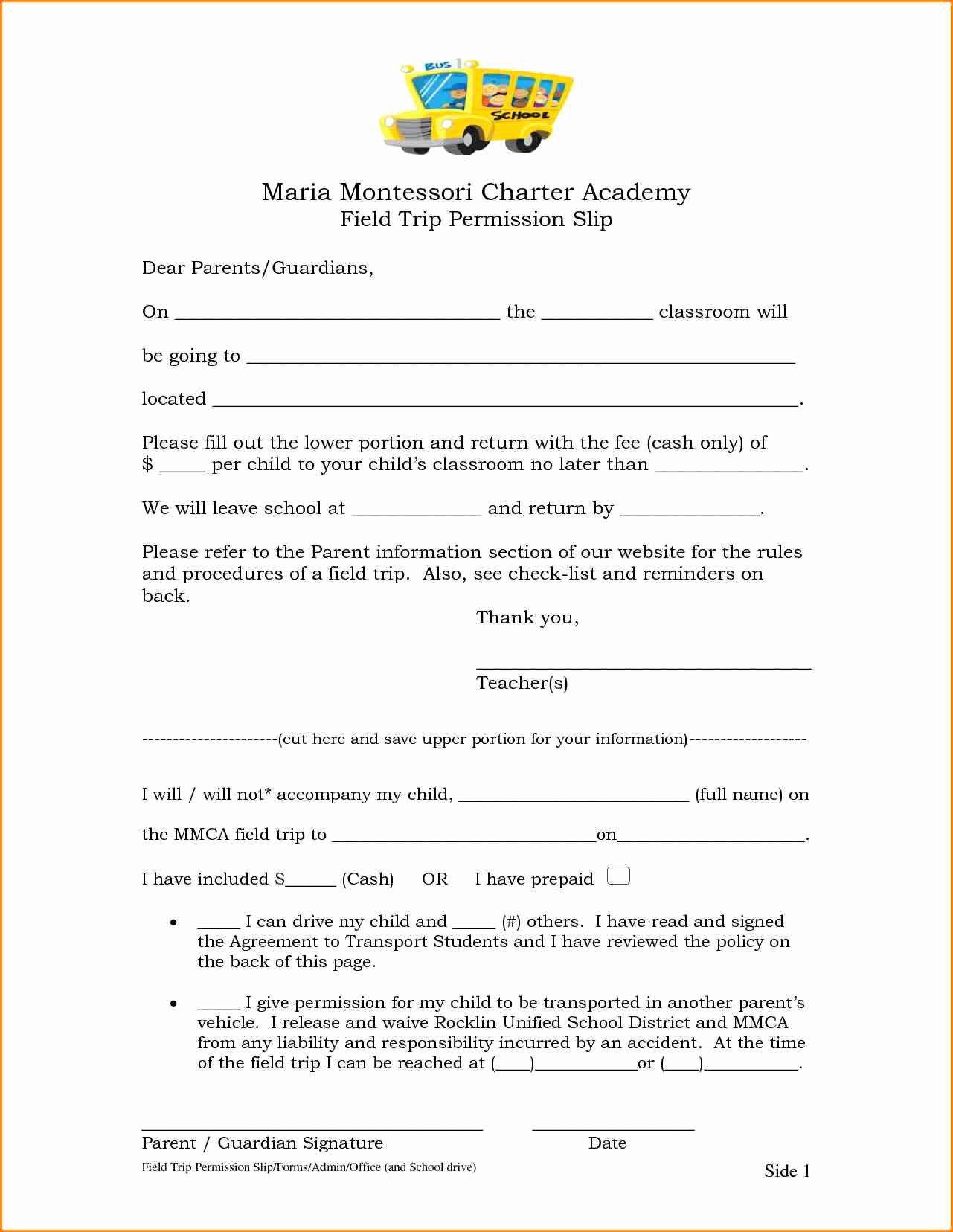 Permission Slips Lds Luxury 9 Permission Slips for Field Trips