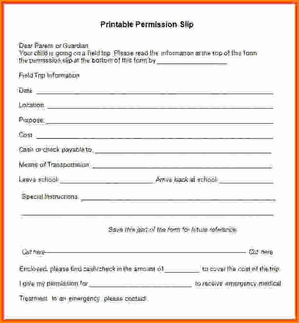 Permission Slips Lds New 10 Printable Permission Slips