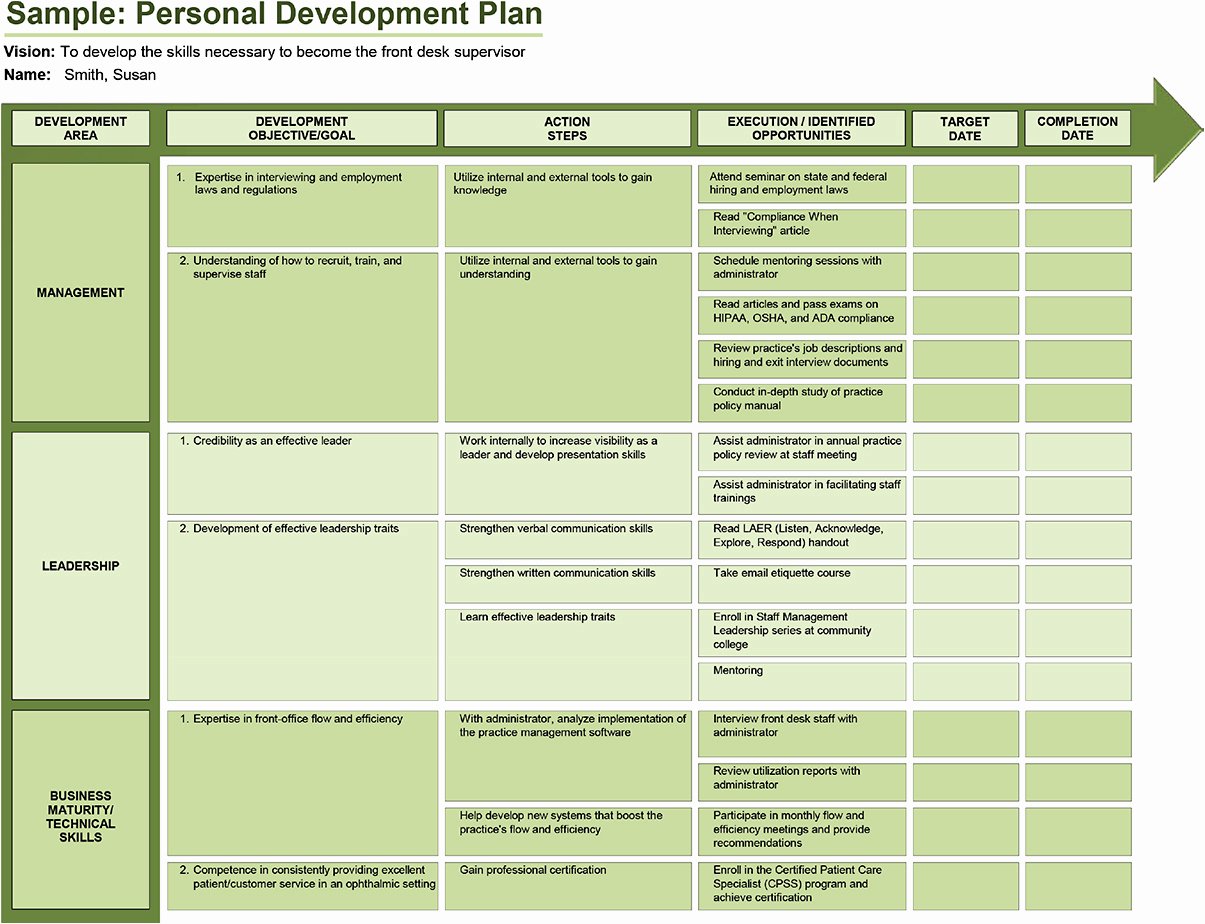 Personal Development Plan Childcare Example Beautiful Ophthalmic Professional Create A Personal Development Plan