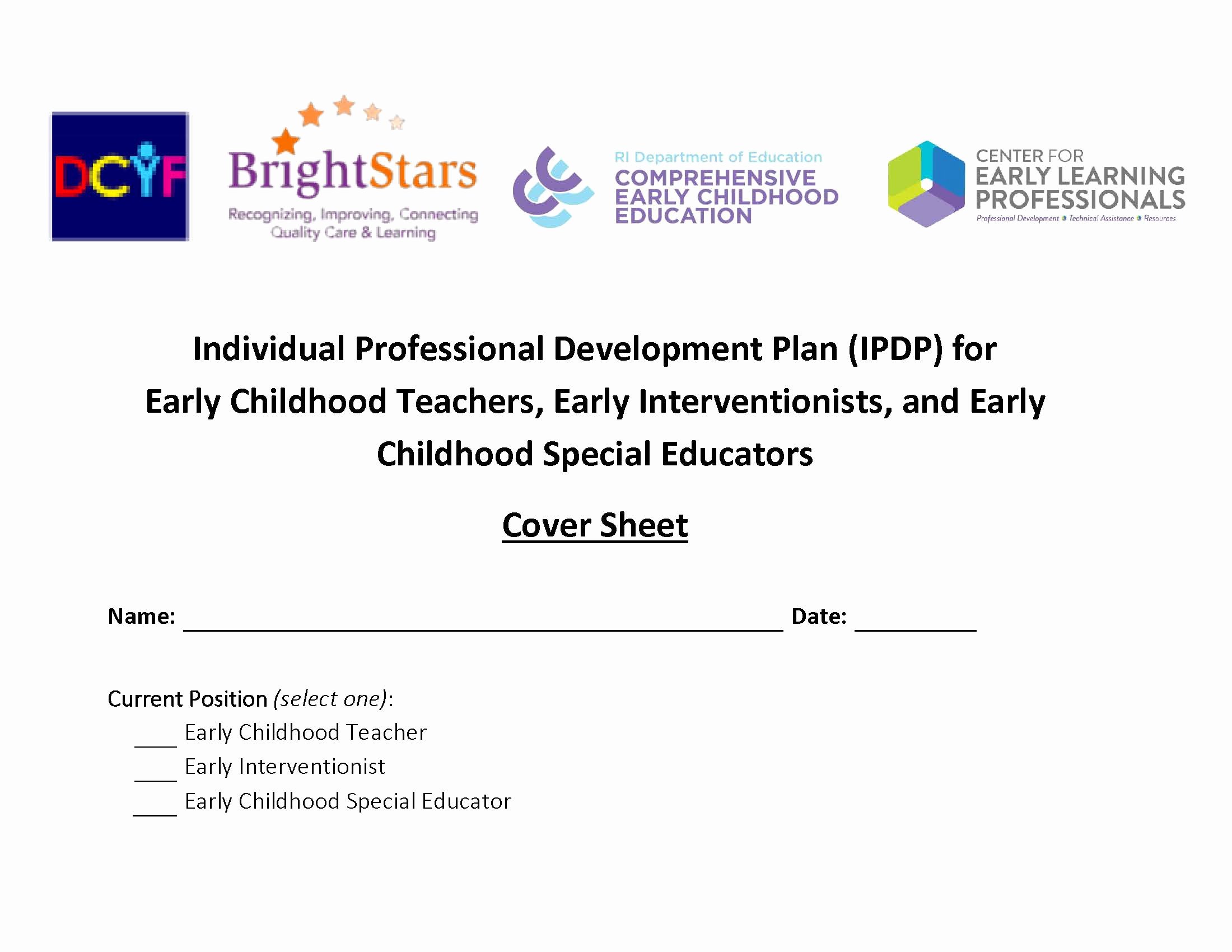 Personal Development Plan Childcare Example Elegant Module 3 Create Your Individual Pd Plan Center for