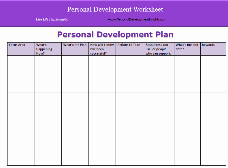 Personal Development Plan Childcare Example New 6 Personal Development Plan Templates Excel Pdf formats