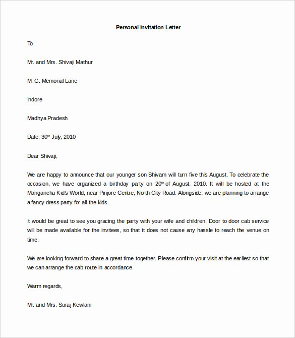 Personal Letter format Template Fresh 44 Personal Letter Templates Pdf Doc