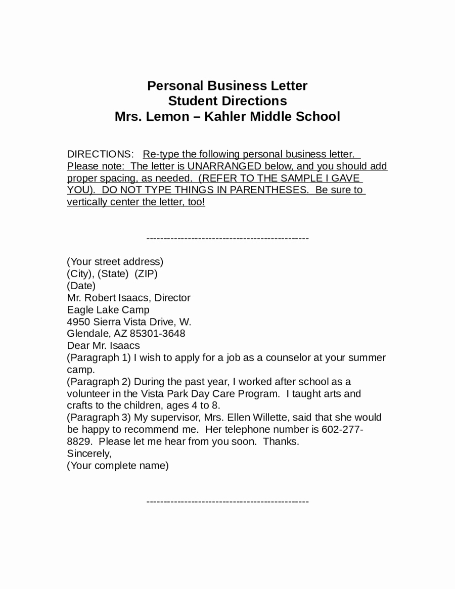 Personal Letter format Template Fresh Personal Letter format How to Write Personal Letter