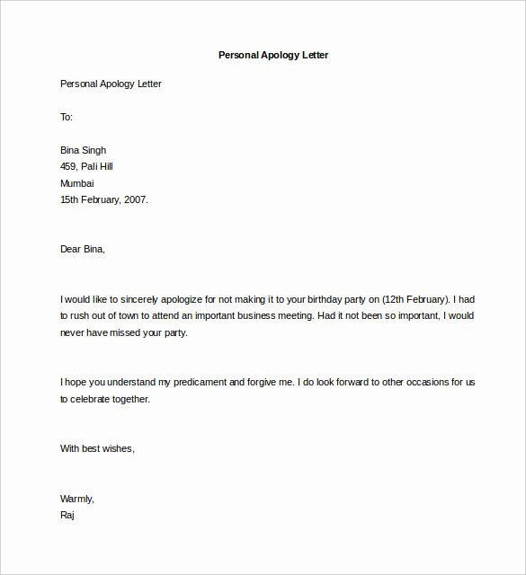 Personal Letter format Template Inspirational 44 Personal Letter Templates Pdf Doc