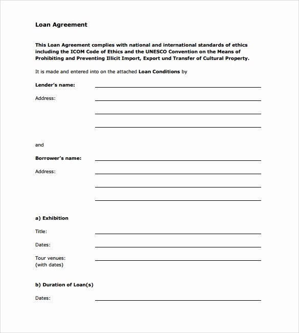 Personal Loan Agreement Template Awesome Sample Loan Agreement 12 Free Documents Download In Pdf